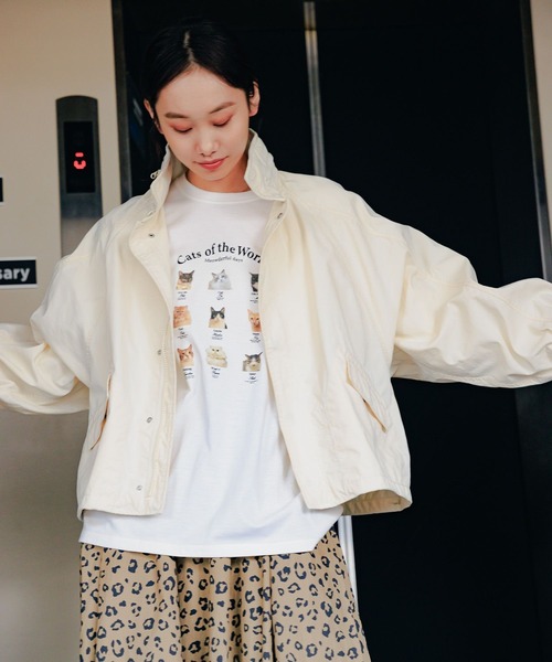 niko and...(ニコアンド)の「アニマルアソートロンTEE(Tシャツ/カットソー・レディース・オフホワイト/ナチュラル/チャコール/ホワイト・MEDIUM/LARGE)」の6枚目の写真