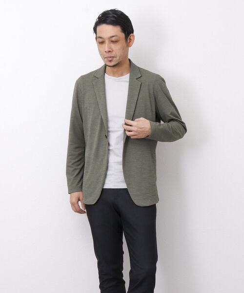 Stutostein Nolley's（シュテットシュタインノーリーズ）の「DRY TOUCH チドリ ジャケット型カーディガン（カーディガン/ボレロ・メンズ・チャコールグレー/カーキ/ネイビー・S/M/L/XL）」の22枚目の写真