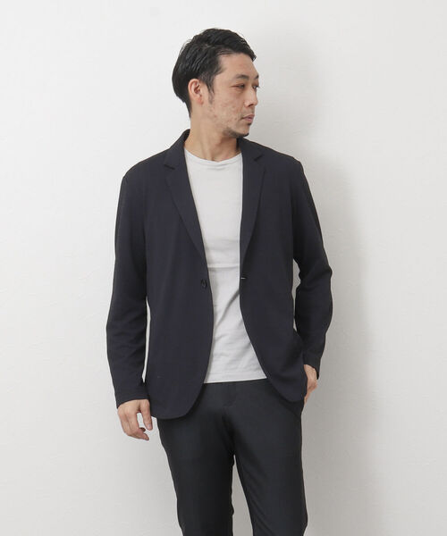 Stutostein Nolley's（シュテットシュタインノーリーズ）の「DRY TOUCH チドリ ジャケット型カーディガン（カーディガン/ボレロ・メンズ・チャコールグレー/カーキ/ネイビー・S/M/L/XL）」の14枚目の写真