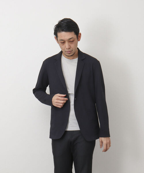 Stutostein Nolley's（シュテットシュタインノーリーズ）の「DRY TOUCH チドリ ジャケット型カーディガン（カーディガン/ボレロ・メンズ・チャコールグレー/カーキ/ネイビー・S/M/L/XL）」の8枚目の写真