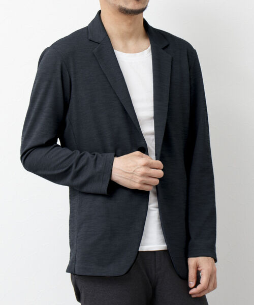 Stutostein Nolley's（シュテットシュタインノーリーズ）の「DRY TOUCH チドリ ジャケット型カーディガン（カーディガン/ボレロ・メンズ・チャコールグレー/カーキ/ネイビー・S/M/L/XL）」の18枚目の写真