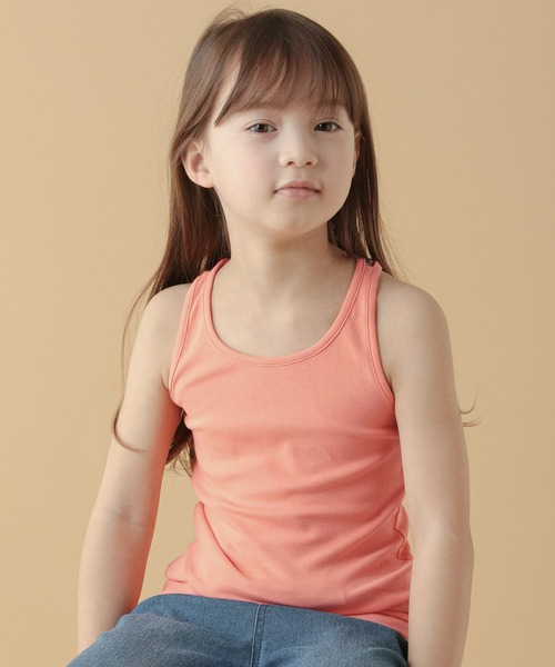 BAYFLOW（ベイフロー）の「[KIDS]フライスキャミソール（キャミソール・キッズ・ブラック/チャコール/アイボリー/ラベンダー/ピンク/サックスブルー・120cm/130cm/140cm/150cm/160cm/110cm/100cm）」の14枚目の写真