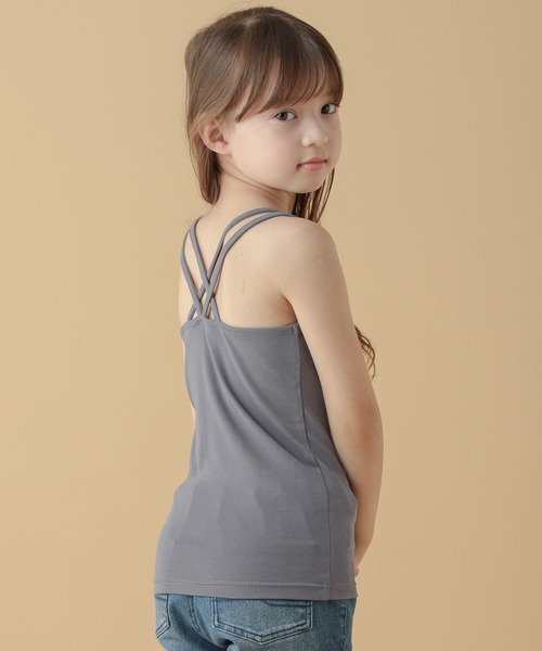 BAYFLOW（ベイフロー）の「[KIDS]フライスキャミソール（キャミソール・キッズ・ブラック/チャコール/アイボリー/ラベンダー/ピンク/サックスブルー・120cm/130cm/140cm/150cm/160cm/110cm/100cm）」の20枚目の写真