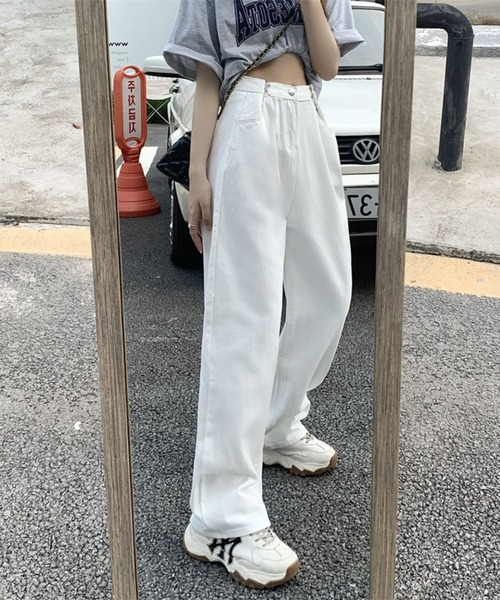 sevens(セブンズ)の「【sevens】タックベルトデニムパンツ(デニムパンツ・レディース・ホワイト/ピンク/ブラック/ブルー/ターコイズブルー・FREE)」の8枚目の写真