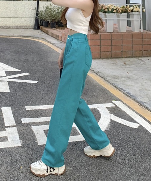 sevens(セブンズ)の「【sevens】タックベルトデニムパンツ(デニムパンツ・レディース・ホワイト/ピンク/ブラック/ブルー/ターコイズブルー・FREE)」の18枚目の写真