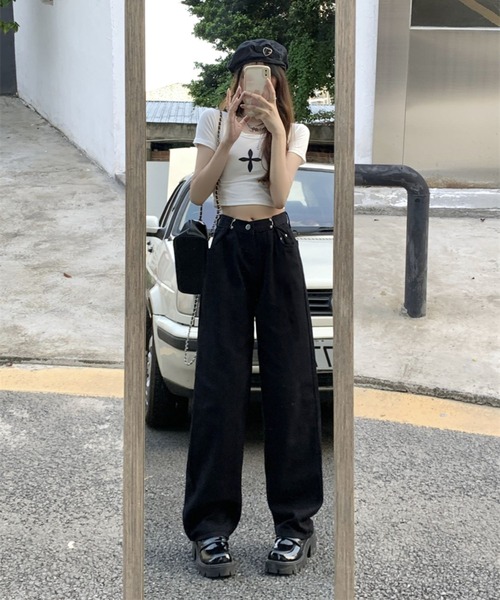sevens(セブンズ)の「【sevens】タックベルトデニムパンツ(デニムパンツ・レディース・ホワイト/ピンク/ブラック/ブルー/ターコイズブルー・FREE)」の21枚目の写真