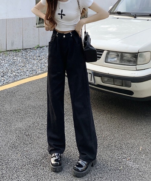 sevens(セブンズ)の「【sevens】タックベルトデニムパンツ(デニムパンツ・レディース・ホワイト/ピンク/ブラック/ブルー/ターコイズブルー・FREE)」の22枚目の写真