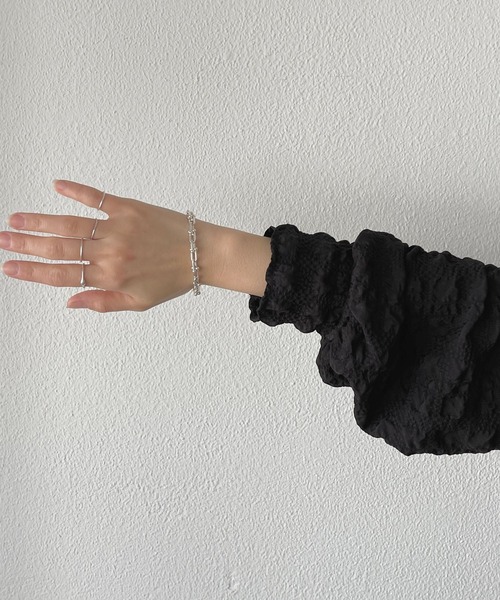 wee9s（ウィークス）の「（ぜひセットで着て欲しい）non non iron short shirt / アイロン不要なクロップドシャツ（シャツ/ブラウス・レディース・ホワイト/スカイブルー/ブラック/ピンク・FREE）」の13枚目の写真