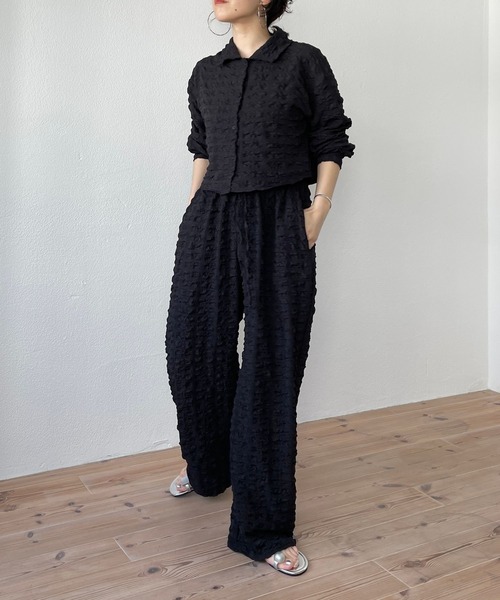 wee9s（ウィークス）の「（ぜひセットで着て欲しい）non non iron short shirt / アイロン不要なクロップドシャツ（シャツ/ブラウス・レディース・ホワイト/スカイブルー/ブラック/ピンク・FREE）」の19枚目の写真