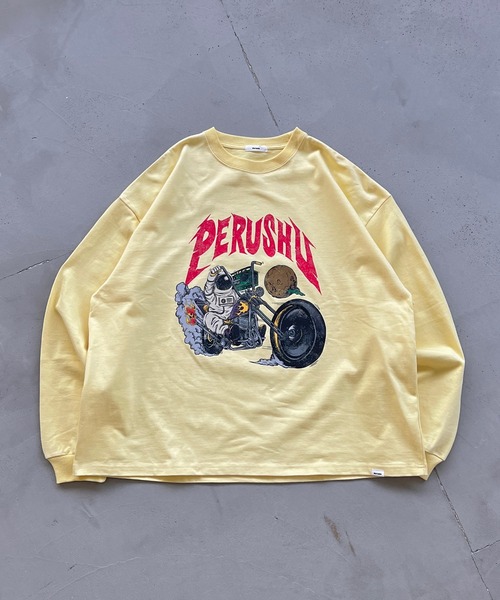 Perushu(ペルーシュ)の「ユーズドライクアソートロンT(Tシャツ/カットソー・メンズ・オフホワイト/杢グレー/ダークグレー/アッシュブラウン/ブラック/ライトイエロー・LARGE/MEDIUM)」の11枚目の写真