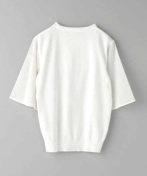 BEAUTY&YOUTH UNITED ARROWS（ビューティーアンドユースユナイテッドアローズ）の「コットンオーガンジー フレア6分袖 ニットプルオーバー -ウォッシャブル-（ニット/セーター・レディース・ネイビー/オフホワイト/ベージュ・FREE）」の6枚目の写真