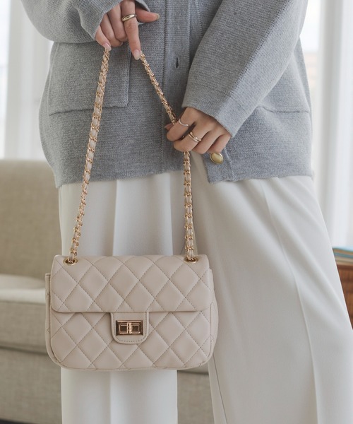 オケージョン対応 / セレモニー対応】キルティングチェーンバッグ