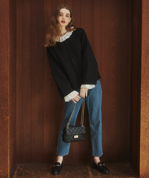 ANGIE（アンジー）の「キルティングチェーンバッグ（ショルダーバッグ・レディース・ブラック/ベージュ/ホワイト/シルバー/ダークベージュ/レッド/ブラウン・FREE）」の8枚目の写真