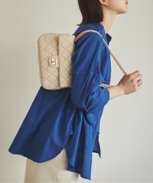 ANGIE（アンジー）の「キルティングチェーンバッグ（ショルダーバッグ・レディース・ブラック/ベージュ/ホワイト/シルバー/ダークベージュ/レッド/ブラウン・FREE）」の10枚目の写真