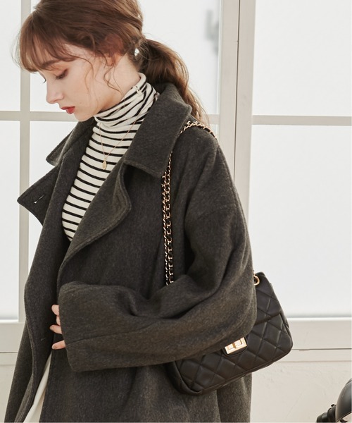 ANGIE（アンジー）の「キルティングチェーンバッグ（ショルダーバッグ・レディース・ブラック/ベージュ/ホワイト/シルバー/ダークベージュ/レッド/ブラウン・FREE）」の12枚目の写真