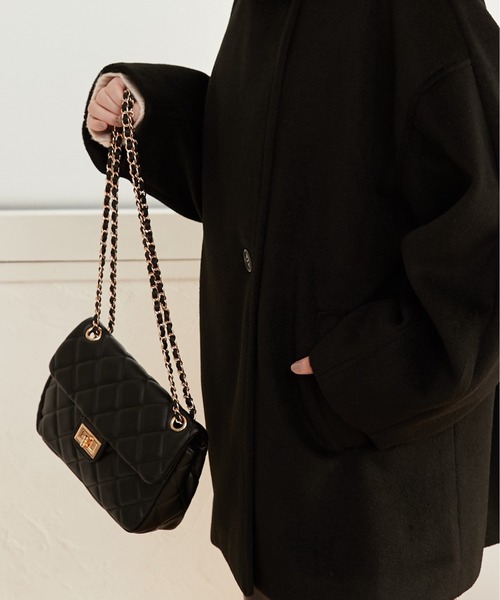 ANGIE（アンジー）の「キルティングチェーンバッグ（ショルダーバッグ・レディース・ブラック/ベージュ/ホワイト/シルバー/ダークベージュ/レッド/ブラウン・FREE）」の14枚目の写真