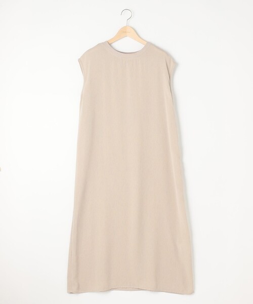 SHARE PARK（シェアパーク）の「ノースリーブ楊柳ワンピース（ドレス・レディース・ブラック系/黄土色系・MEDIUM）」の10枚目の写真