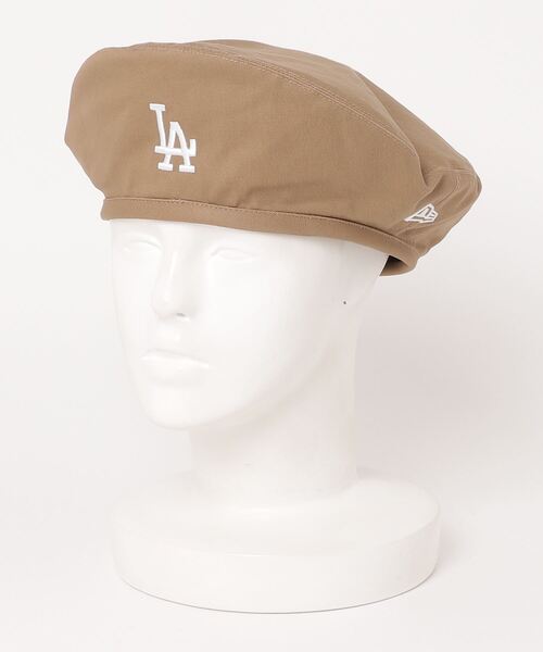 NEW ERA(ニューエラ)の「【NEW ERA/ニューエラ】ロサンゼルス・ドジャーズ&フラッグロゴ刺繍 Beret ベレー帽 /ワンポイント/カーキ×スノーホワイト(ハンチング/ベレー帽・レディース・カーキブラウン・S/L)」の5枚目の写真