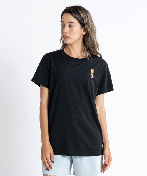 ROXY（ロキシー）の「MOONLIGHT/ロキシー半袖Tシャツ（Tシャツ/カットソー・レディース・ブラウン/パープル/ホワイト/ブラック・SMALL/MEDIUM/LARGE）」の3枚目の写真