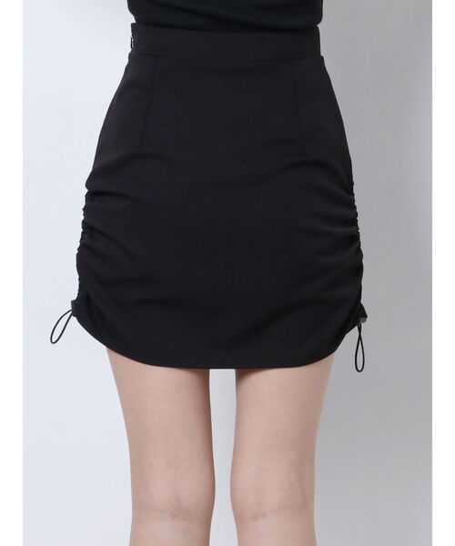 EMODA（エモダ）の「ドローストリングミニスカート（スカート・レディース・グリーン/ブラック/グレー・SMALL/MEDIUM）」の14枚目の写真