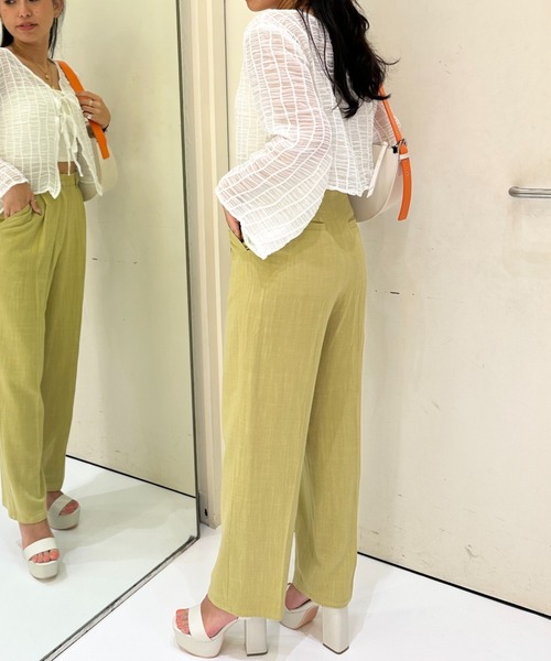セール】リネン混ストレートパンツ【MODE】（その他パンツ