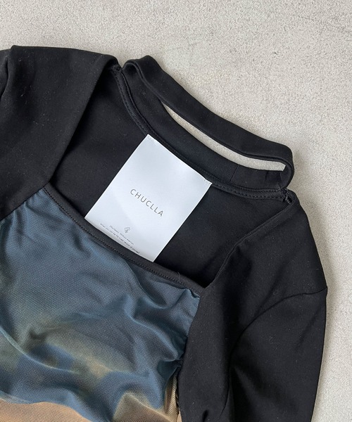 chuclla(チュクラ)の「チョーカーネックマーブル プルオーバー chw23s058(Tシャツ/カットソー・レディース・ブラック・FREE)」の11枚目の写真