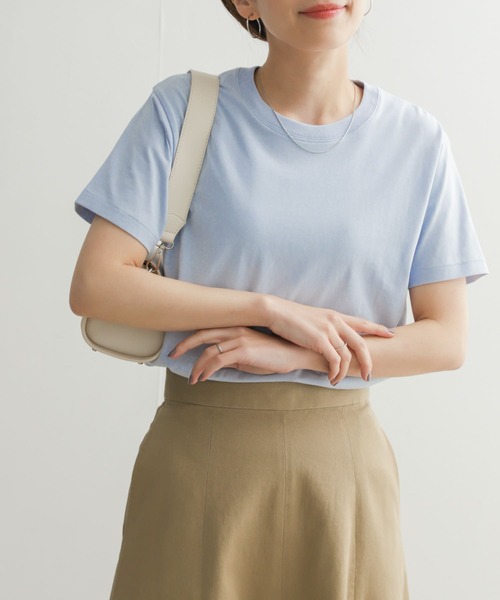 URBAN RESEARCH DOORS(アーバンリサーチドアーズ)の「インドオーガニックBASICTシャツ(Tシャツ/カットソー・レディース・ブルー/ネイビー/ライトグレー/ホワイト・MEDIUM)」の5枚目の写真