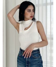 GYDA | デコルテオープンノースリニットトップス(ニット/セーター)