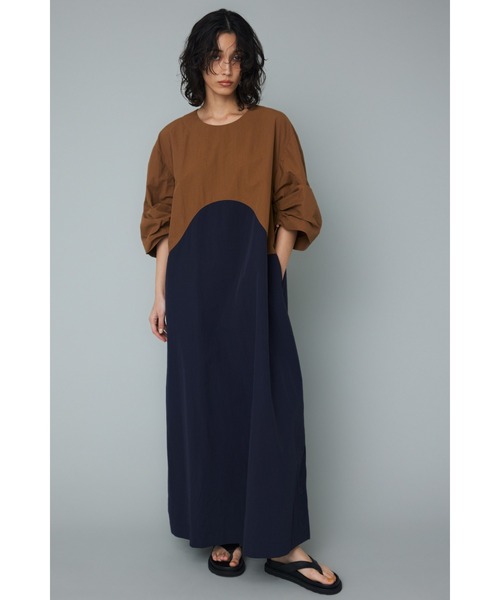 Switting drawst dress (スウィッチング ドロスト ドレス