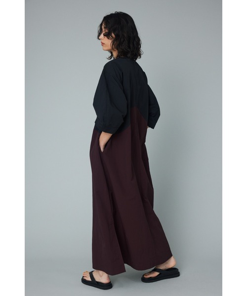 ヘリンドットサイ Switting drawst dress ワンピース Switting drawst dress (スウィッチング ドロスト ドレス