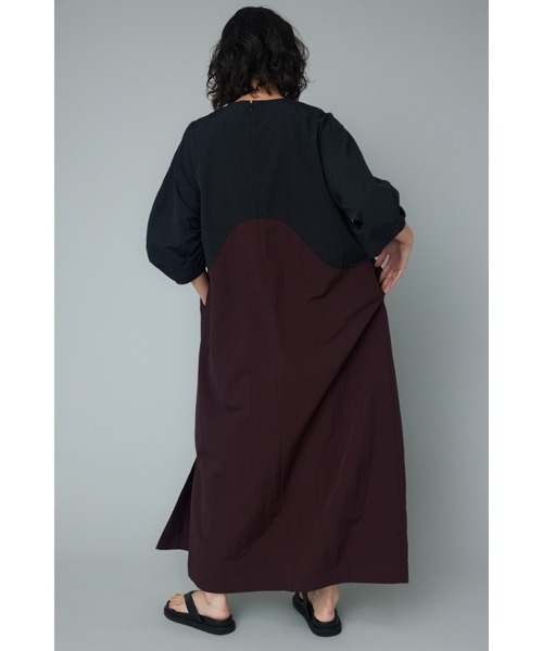 ヘリンドットサイ Switting drawst dress ワンピース Switting drawst dress (スウィッチング ドロスト ドレス