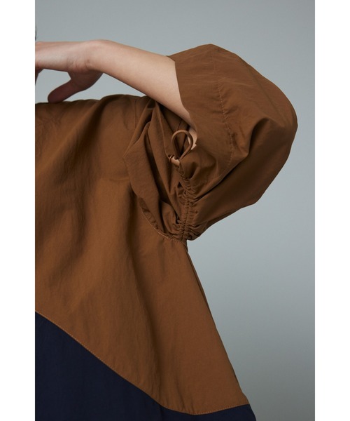 ヘリンドットサイ Switting drawst dress ワンピース Switting drawst dress (スウィッチング ドロスト ドレス