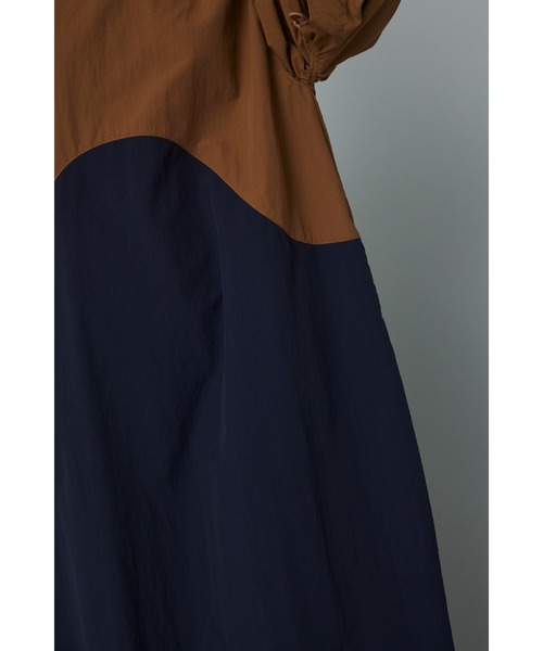 Switting drawst dress (スウィッチング ドロスト ドレス