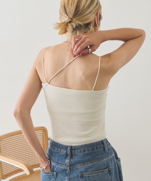 Auntie Rosa Holiday(アンティローザホリデー)の「カップ付きベアキャミ(キャミソール・レディース・ベージュ/ナチュラル/ブラック・FREE)」の20枚目の写真