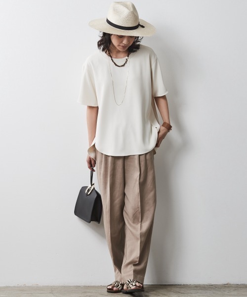 CHIC STYLE（シックスタイル）の「＜大きいサイズ＞リブ衿ブラウス シックスタイル（シャツ/ブラウス・レディース・アイボリー/ブラック・4L/5L/3L/L/LL）」の14枚目の写真