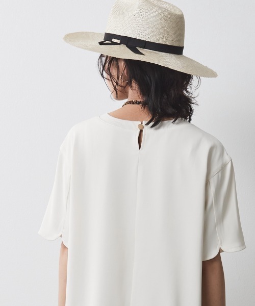 CHIC STYLE（シックスタイル）の「＜大きいサイズ＞リブ衿ブラウス シックスタイル（シャツ/ブラウス・レディース・アイボリー/ブラック・4L/5L/3L/L/LL）」の4枚目の写真