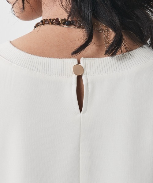 CHIC STYLE（シックスタイル）の「＜大きいサイズ＞リブ衿ブラウス シックスタイル（シャツ/ブラウス・レディース・アイボリー/ブラック・4L/5L/3L/L/LL）」の22枚目の写真