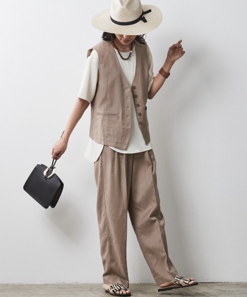 CHIC STYLE（シックスタイル）の「＜大きいサイズ＞リブ衿ブラウス シックスタイル（シャツ/ブラウス・レディース・アイボリー/ブラック・4L/5L/3L/L/LL）」の10枚目の写真