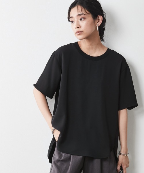 CHIC STYLE（シックスタイル）の「＜大きいサイズ＞リブ衿ブラウス シックスタイル（シャツ/ブラウス・レディース・アイボリー/ブラック・4L/5L/3L/L/LL）」の16枚目の写真