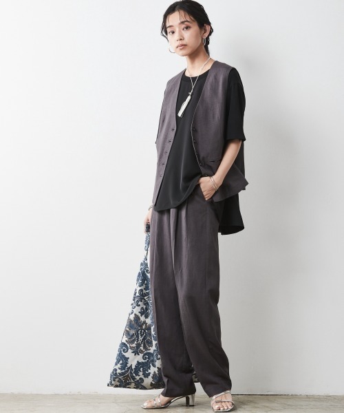 CHIC STYLE（シックスタイル）の「＜大きいサイズ＞リブ衿ブラウス シックスタイル（シャツ/ブラウス・レディース・アイボリー/ブラック・4L/5L/3L/L/LL）」の11枚目の写真