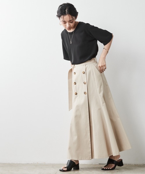 CHIC STYLE（シックスタイル）の「＜大きいサイズ＞リブ衿ブラウス シックスタイル（シャツ/ブラウス・レディース・アイボリー/ブラック・4L/5L/3L/L/LL）」の12枚目の写真