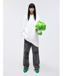 Oversized Polo-collar Cotton-jersey Dress