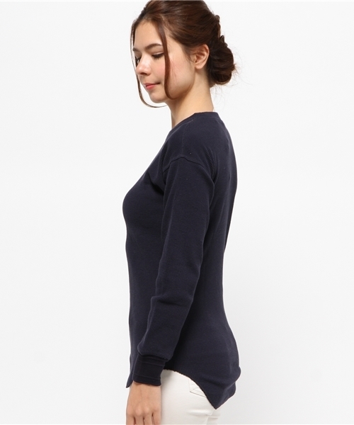 OUTLET（アウトレット）の「【Ciaopanic】コットンワッフルベーシックプルオーバー（ニット/セーター・レディース・ブラック/キャメル/ネイビー/オフホワイト・FREE）」の6枚目の写真