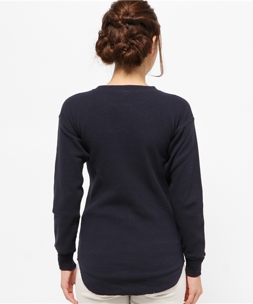 OUTLET（アウトレット）の「【Ciaopanic】コットンワッフルベーシックプルオーバー（ニット/セーター・レディース・ブラック/キャメル/ネイビー/オフホワイト・FREE）」の7枚目の写真