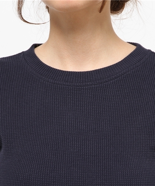 OUTLET（アウトレット）の「【Ciaopanic】コットンワッフルベーシックプルオーバー（ニット/セーター・レディース・ブラック/キャメル/ネイビー/オフホワイト・FREE）」の8枚目の写真