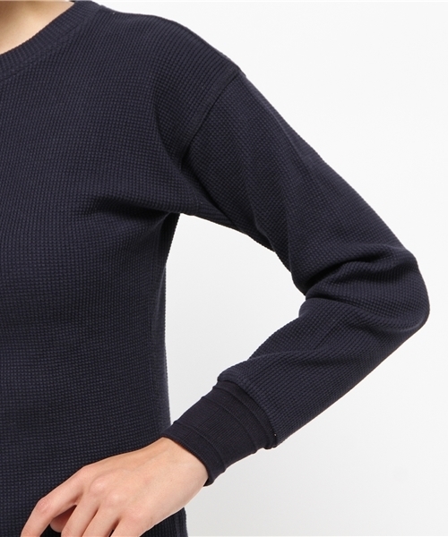 OUTLET（アウトレット）の「【Ciaopanic】コットンワッフルベーシックプルオーバー（ニット/セーター・レディース・ブラック/キャメル/ネイビー/オフホワイト・FREE）」の9枚目の写真
