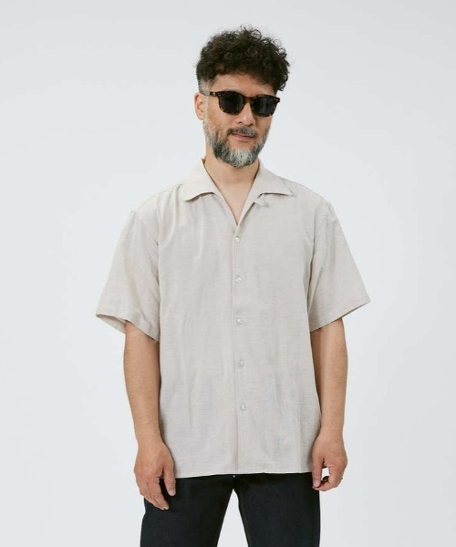 【セール】【Salt&Pepper】綿麻イタリアンカラーシャツ（シャツ/ブラウス）｜Salt&Pepper（ソルトアンドペッパー）の