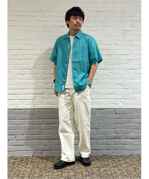 Salt&Pepper（ソルトアンドペッパー）の「【Salt&Pepper】綿麻イタリアンカラーシャツ（シャツ/ブラウス・メンズ・ブラック/ベージュ/ブルー・S/XL/M/L）」の6枚目の写真