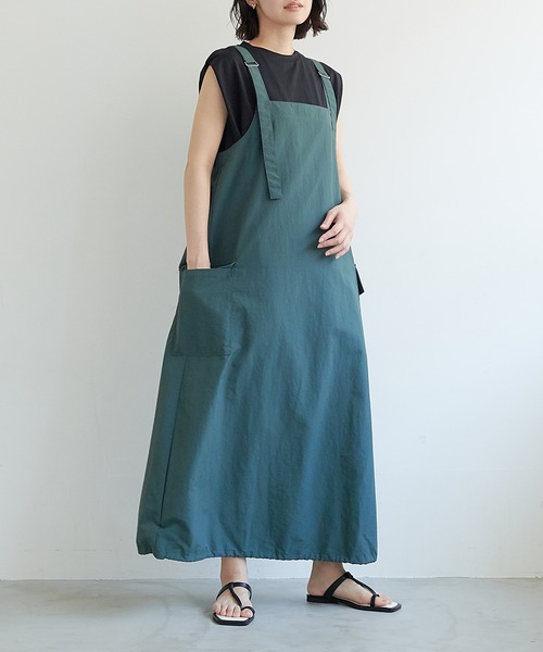 for/c（フォーシー）の「はっ水裾ドロストナイロンジャンスカ【リサイクル】（ワンピース・レディース・ブラック/グリーン/ライトベージュ/ベージュ/グレー・M/L）」の17枚目の写真