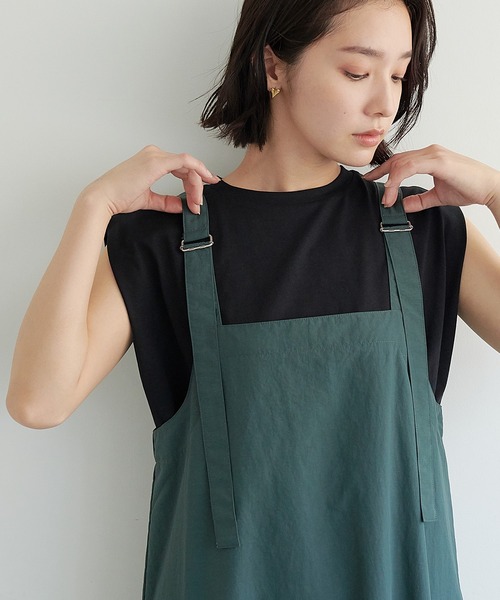 for/c（フォーシー）の「はっ水裾ドロストナイロンジャンスカ【リサイクル】（ワンピース・レディース・ブラック/グリーン/ライトベージュ/ベージュ/グレー・M/L）」の12枚目の写真